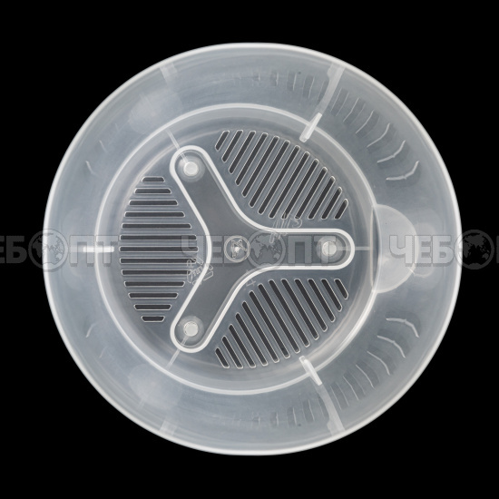 Кашпо для орхидеи 1,5 л АДЕЛЬ пластик дренажные отверстия и съемный поддон с носиком ПРОЗРАЧНЫЙ арт. М332 [20] АЛЬТЕРНАТИВА. ЧЕБОПТ.