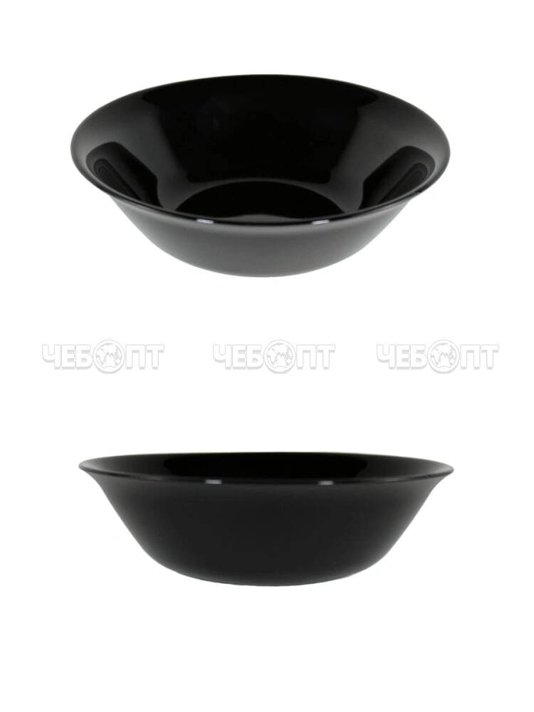 Тарелка суповая 19 см BLACK упрочненное стекло арт. HLPW-75 [6/48] МФК. ЧЕБОПТ.
