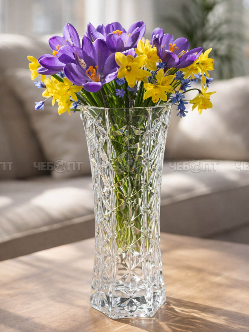 Ваза для цветов h-30 см d-11 см стекло арт. LXHP21-30-1 [12] АС-ДЕКОР. ЧЕБОПТ.
