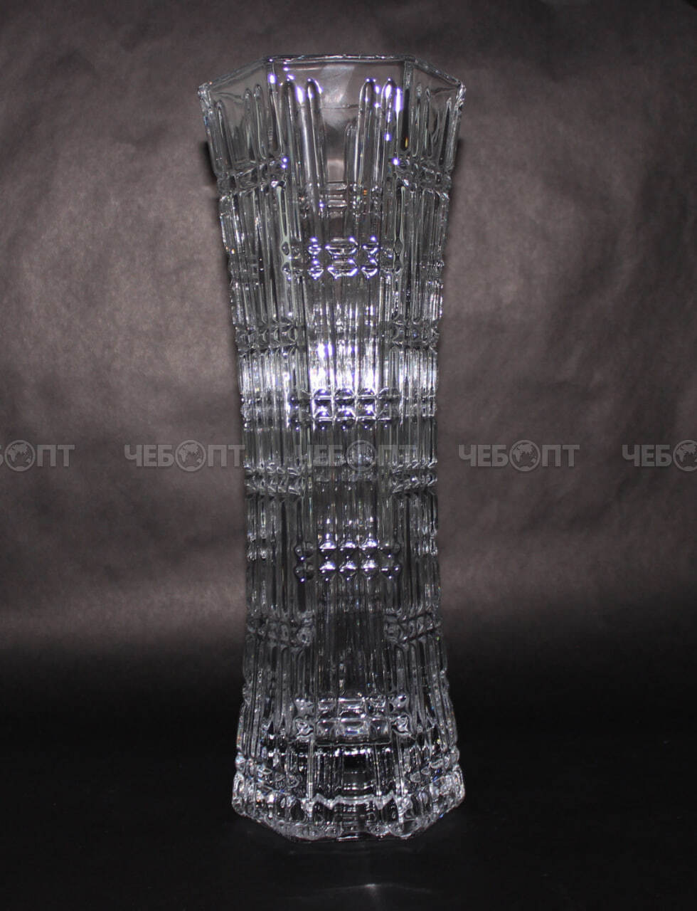 Ваза для цветов h-30 см d-11 см стекло арт. LXHP21-30-3 [12] АС-ДЕКОР. ЧЕБОПТ.