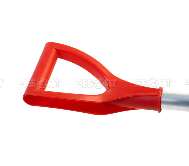 Лопата для уборки снега (снеговая) поликарбонат в сборе с ЧЕРЕНКОМ МЕДВЕДЬ ЦВЕТНАЯ (АЛЮМ. черен. d-35, V-ручка) [375*478] [5] ИНТЕХПРОМ. ЧЕБОПТ.