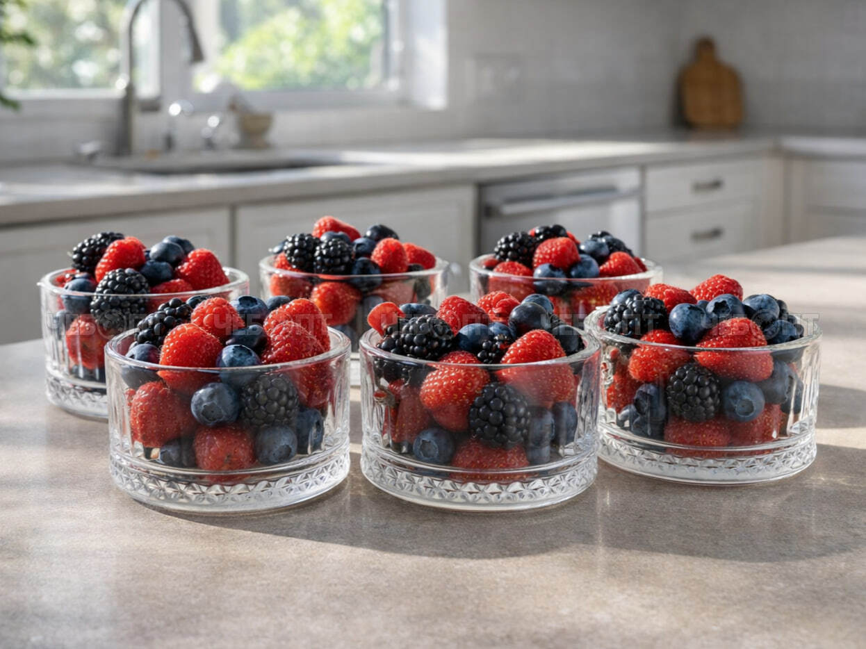 Набор салатников 6 предметов AMELIA h-4 см, d-6.7 см, емк. 80 мл стекло арт. FH-6 [12] АС-ДЕКОР. ЧЕБОПТ.