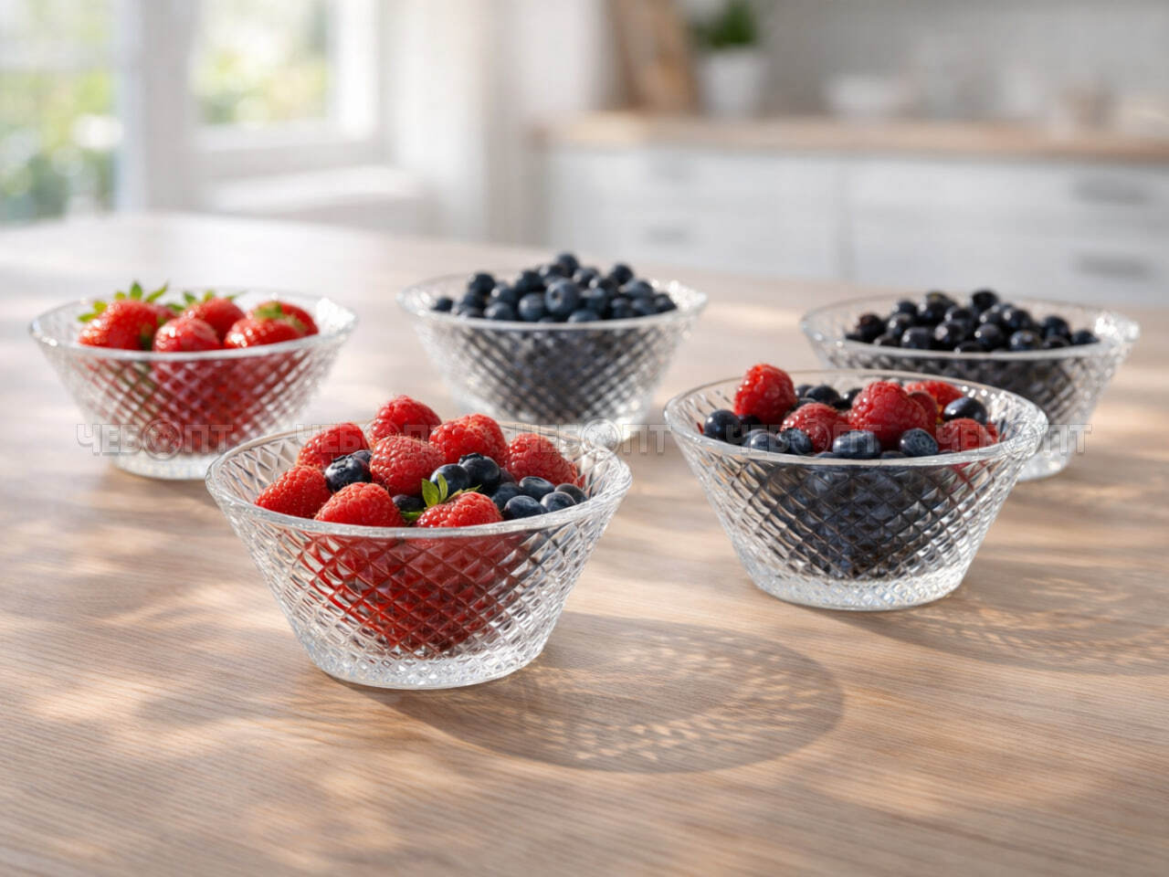 Набор салатников 6 предметов 90 мл, h-3,5 см, d-9 см, SOLITAIRE 9 стекло арт. 6041 RYG [12] АС-ДЕКОР/ЕГИПЕТ. ЧЕБОПТ.