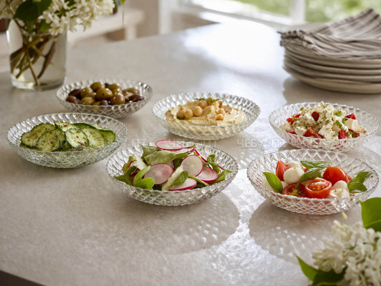 Набор блюдец 6 предметов h-3 см, d-14 см ANTALYA 5,5, арт. 9004RYG [12] АС-ДЕКОР/ЕГИПЕТ. ЧЕБОПТ.