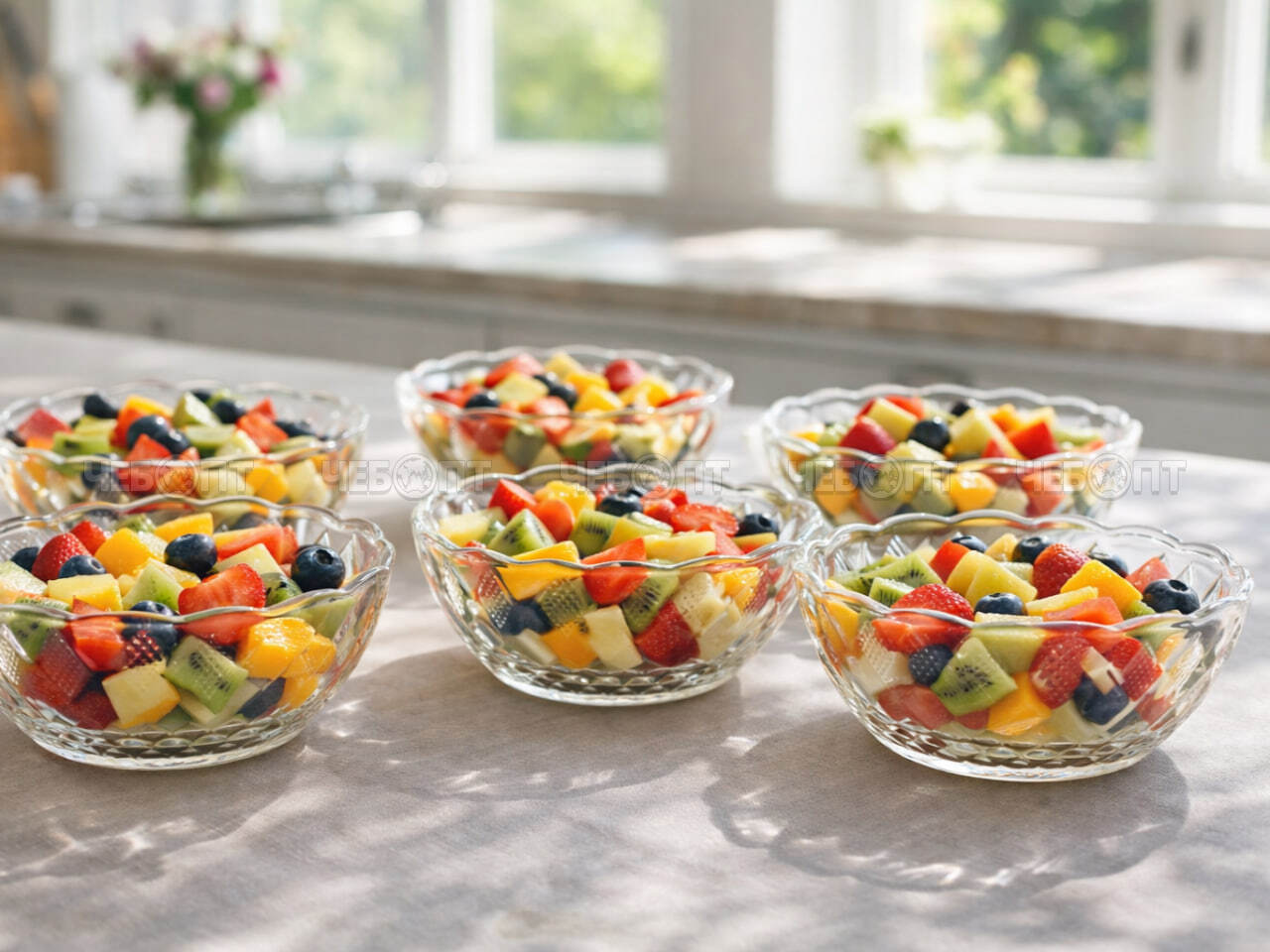 Набор салатников 6 предметов 400 мл, h-5,5 см, d-12.5 см, SELVA STAR стекло арт. 046/SRYGX [8] АС-ДЕКОР/ЕГИПЕТ. ЧЕБОПТ.