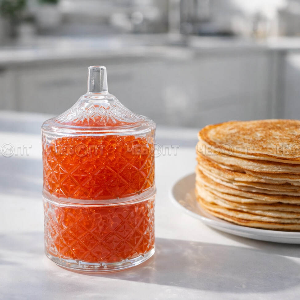 Ваза для меда/икры h -11 см, d-7 см, AMELIA арт. FH-8 [48] АС-ДЕКОР. ЧЕБОПТ.