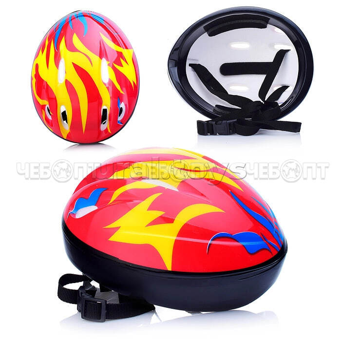 Шлем велосипедный детский защитный для катания ЭКСТРИМ, КРАСНЫЙ арт. U026168Y [60]. ЧЕБОПТ.