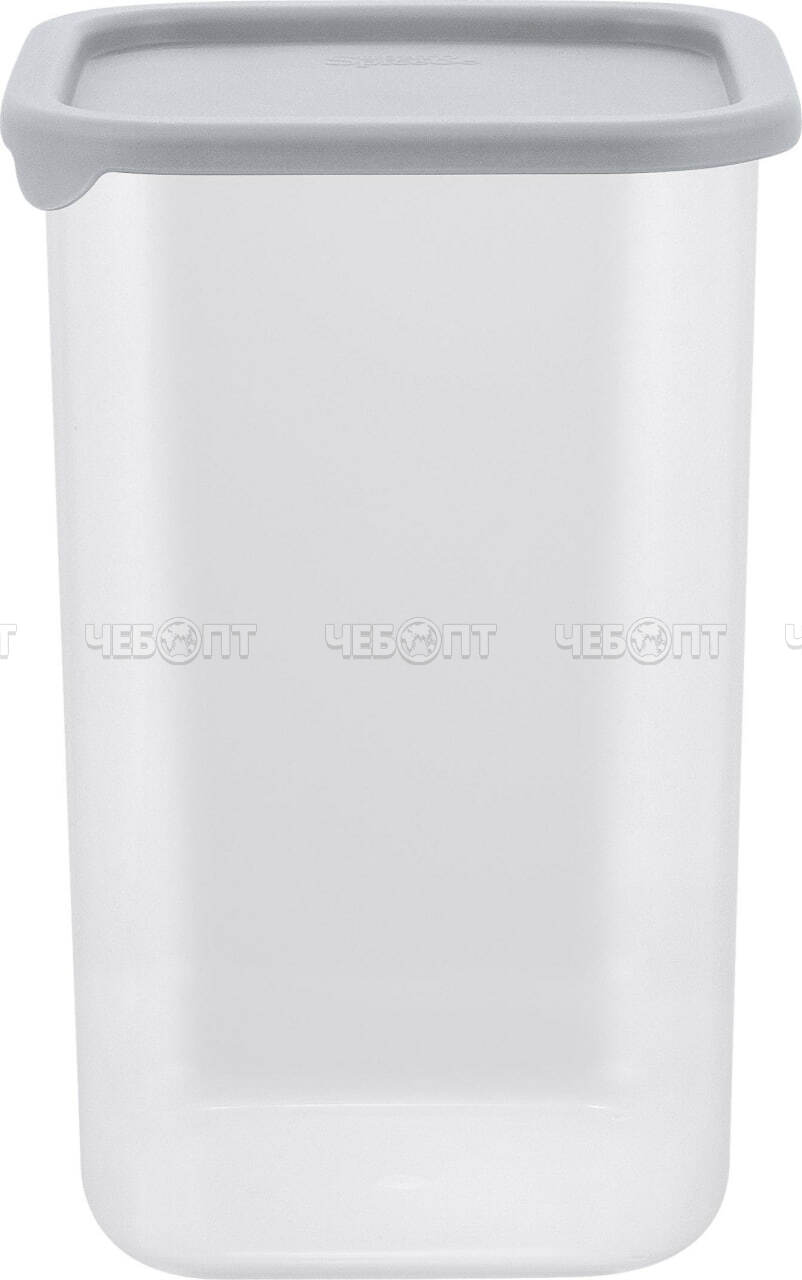 Банка для сыпучих продуктов 1,2 л КВАДРАТНАЯ Sugar&Spice 105*105*160 мм гибкая крышка ТРЮФЕЛЬ арт. SE16810025 [9] ПЛАСТИК РЕПАБЛИК. ЧЕБОПТ.