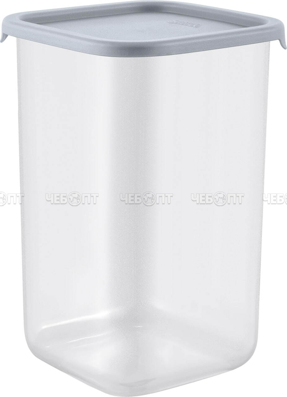 Банка для сыпучих продуктов 1,2 л КВАДРАТНАЯ Sugar&Spice 105*105*160 мм гибкая крышка ТРЮФЕЛЬ арт. SE16810025 [9] ПЛАСТИК РЕПАБЛИК. ЧЕБОПТ.