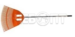 Грабли веерные пластиковые 23 зуба ГАРДЕНИЯ с алюминевым черенком арт. 010820-2 [20]. ЧЕБОПТ.