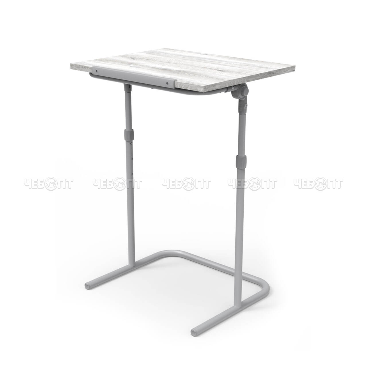 Стол складной универсальный Haushalt с регулировкой высоты, 500*400*620/670/720 мм, цвет ДУБ ШАВИНИГАН/СЕРЫЙ арт. HHST4-Л/ДШВ NIKA [1]. ЧЕБОПТ.