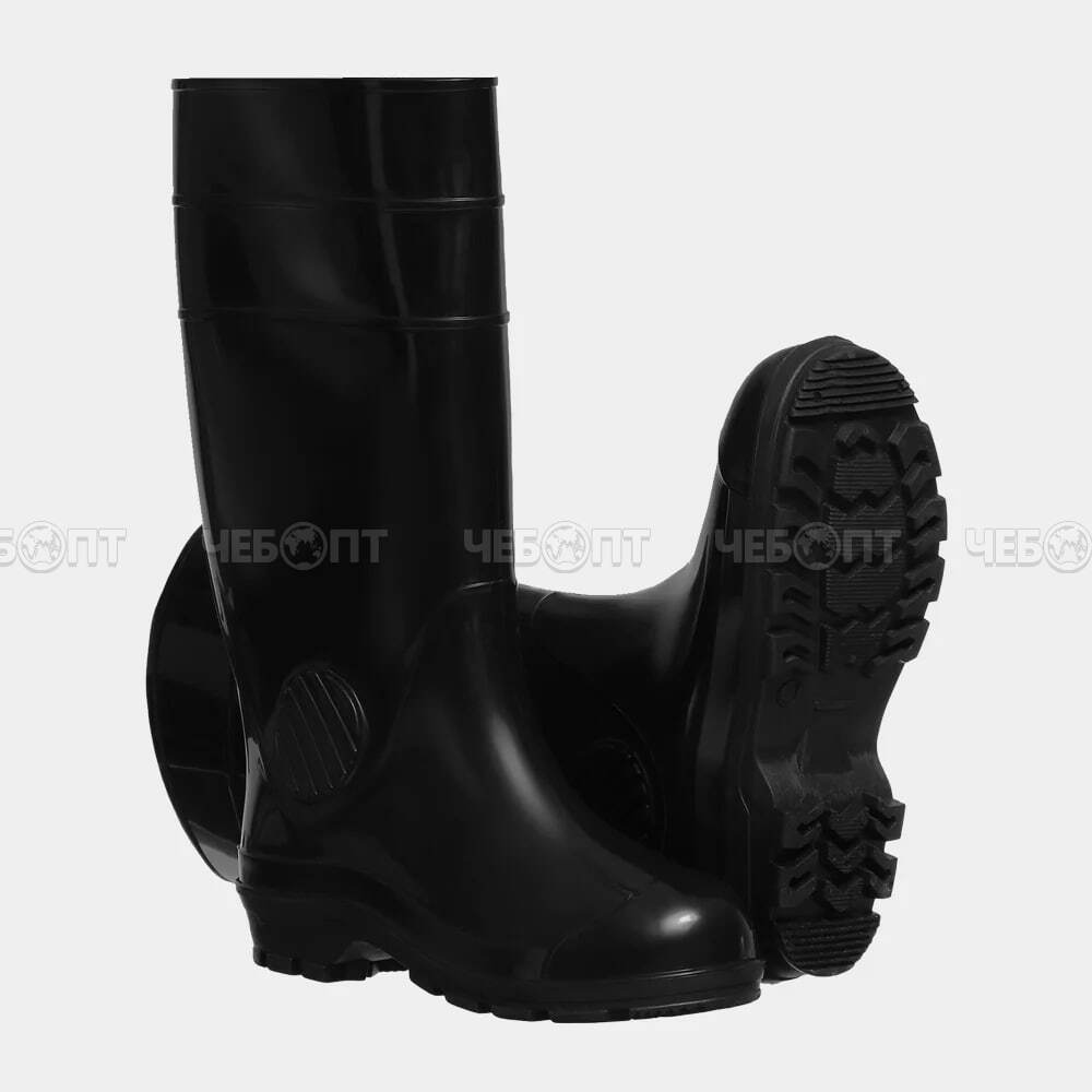 Сапоги из ПВХ мужские, черные, р. 45, (темп. реж. до 0 С) арт. C-25 [8]. ЧЕБОПТ.