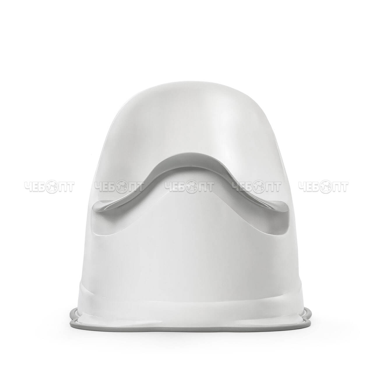 Горшок детский со съемной чашей пластиковый, антискользящий БЕЛО-СЕРЫЙ арт. М9075 [6] АЛЬТЕРНАТИВА. ЧЕБОПТ.