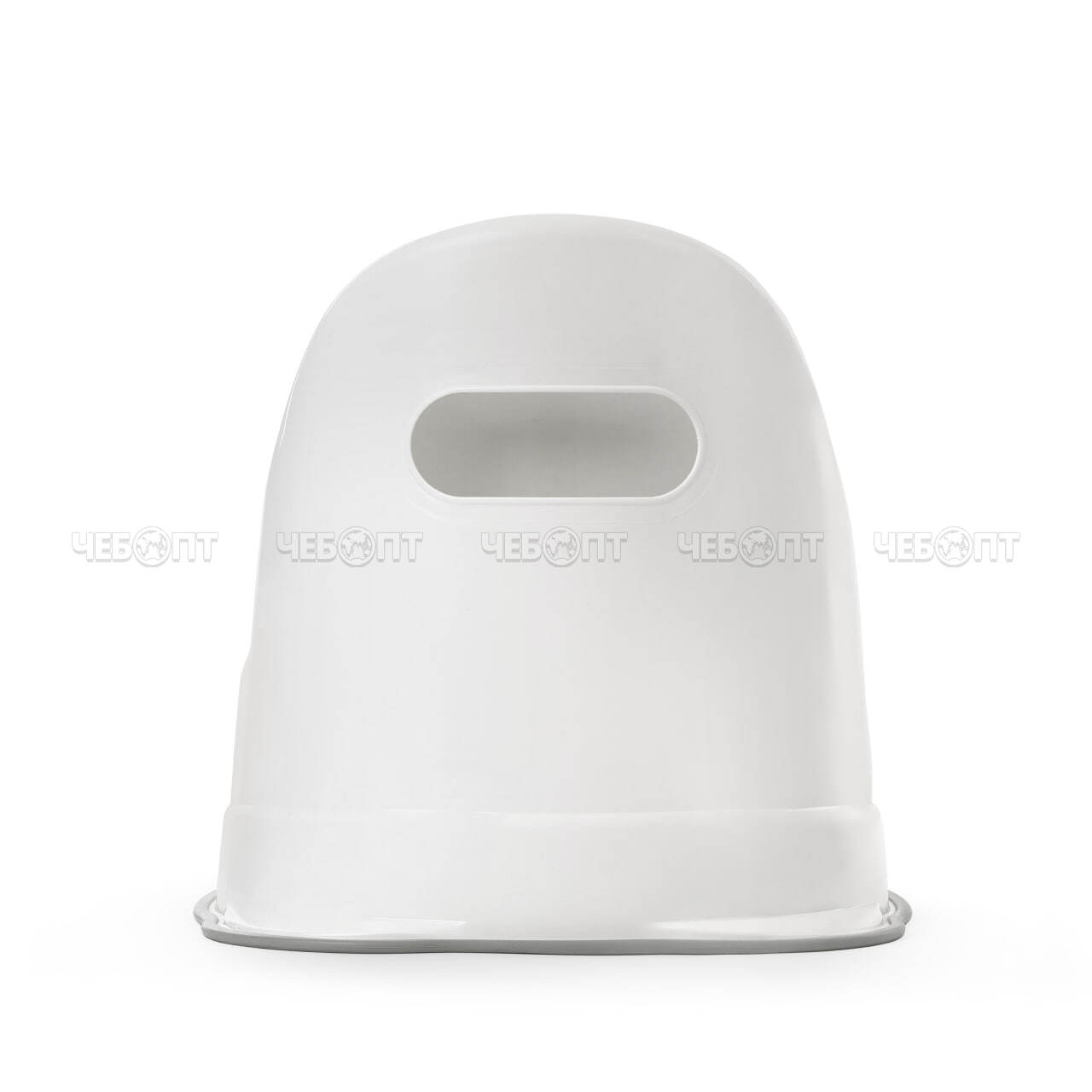 Горшок детский со съемной чашей пластиковый, антискользящий БЕЛО-СЕРЫЙ арт. М9075 [6] АЛЬТЕРНАТИВА. ЧЕБОПТ.