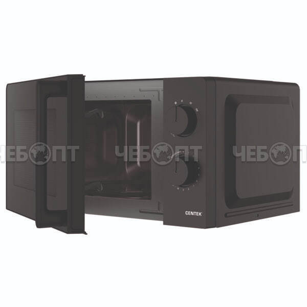 Микроволновая печь CENTEK CT-1552 BLACK V - 20 л, мех. управление, подсветка, таймер, 6 режимов приготовления мощность 700 Вт [1]. ЧЕБОПТ.