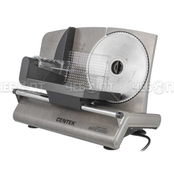 Слайсер для нарезки CENTEK CT-1380 толщина нарезки 3-15мм, держатель крайнего ломтика, ломтерезка, мощн. 150 Вт [2]. ЧЕБОПТ.
