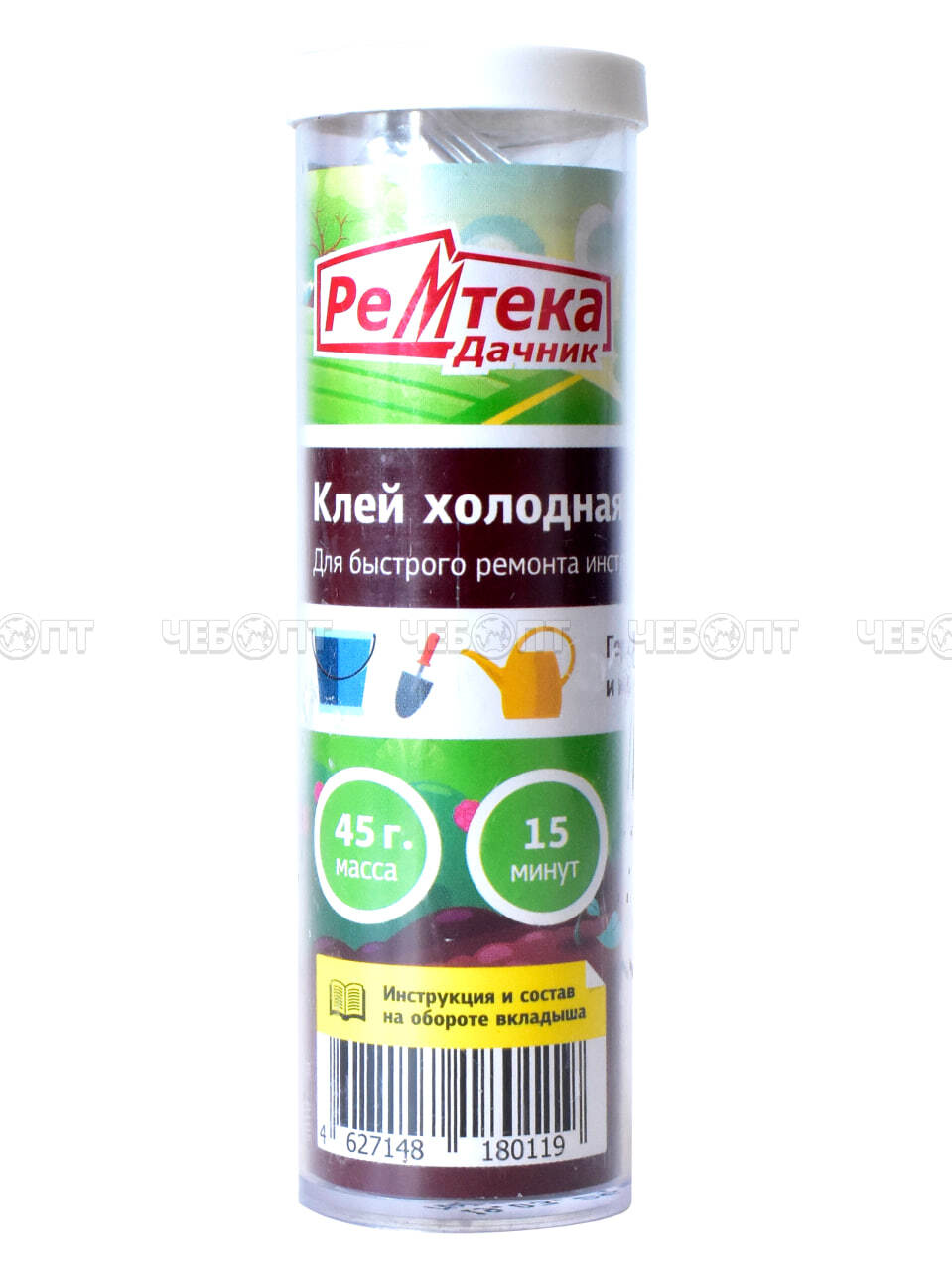 Клей Холодная сварка РЕМТЕКА ТИТАН Дачник 45 гр, арт. РМ0105 [48]. ЧЕБОПТ.