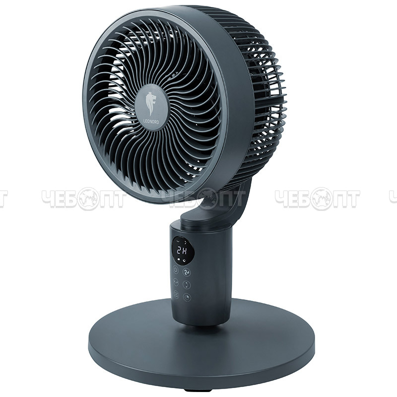 Вентилятор напольный LEONORD LE-1609 3D 2в1 3 скорости, d-10 см, макс. высота 1020 мм, мин. 490 мм, функция поворота, мощ. 40 Вт арт. 111720 [1] СКРАП. ЧЕБОПТ.