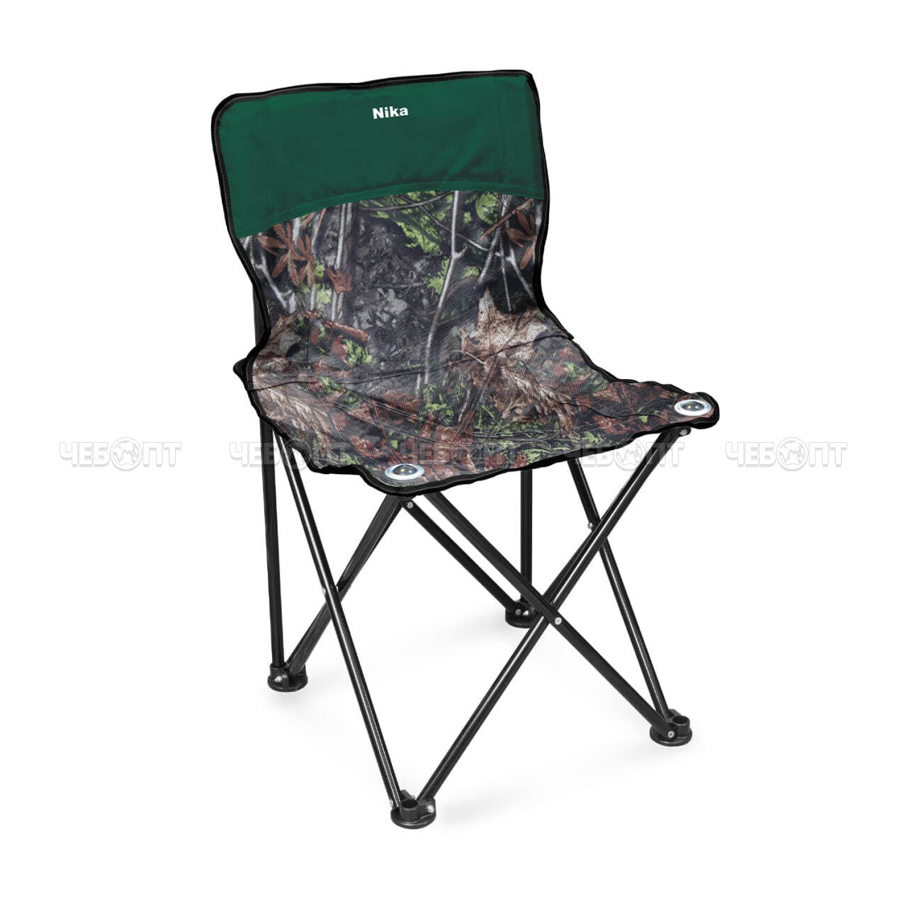Стул туристический складной (походный) со спинкой "Премиум 2" 420*420*670,нагрузка 100 кг,водооттал.пропитка, с ДУБОВЫМИ ЛИСТЬЯМИ арт. ПСП2/3 NIKA [5]. ЧЕБОПТ.