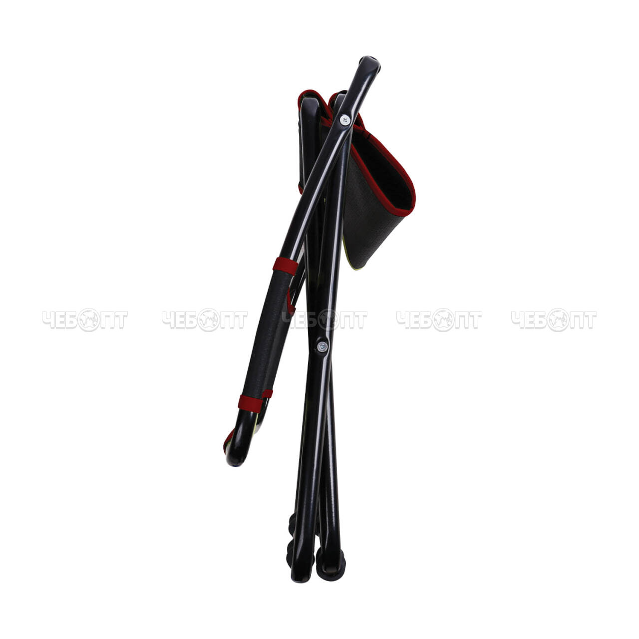 Стул туристический складной (походный) со спинкой 380*360*650 мм, нагрузка 90 кг, ткань-водооттал. пропитка, с ВИННОЙ ОКАНТОВКОЙ арт. ННС1/R NIKA [5]. ЧЕБОПТ.