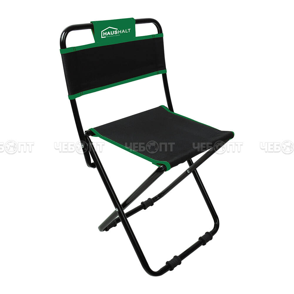 Стул туристический складной (походный) со спинкой 380*360*650 мм, нагрузка 90 кг, ткань-водооттал. пропитка, с ЗЕЛЕНОЙ ОКАНТОВКОЙ арт. ННС1/G NIKA [5]. ЧЕБОПТ.