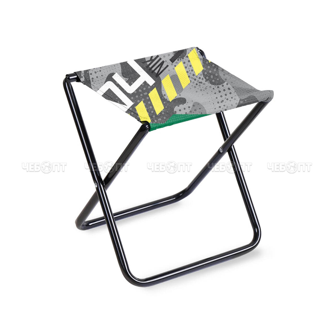 Стул туристический складной (походный) 350*300*370 мм, нагрузка 90 кг, ткань-водоотталкивающая пропитка, КОЛЛАЖ ЗЕЛЕНЫЙ арт. ПС/К3 NIKA [5]. ЧЕБОПТ.