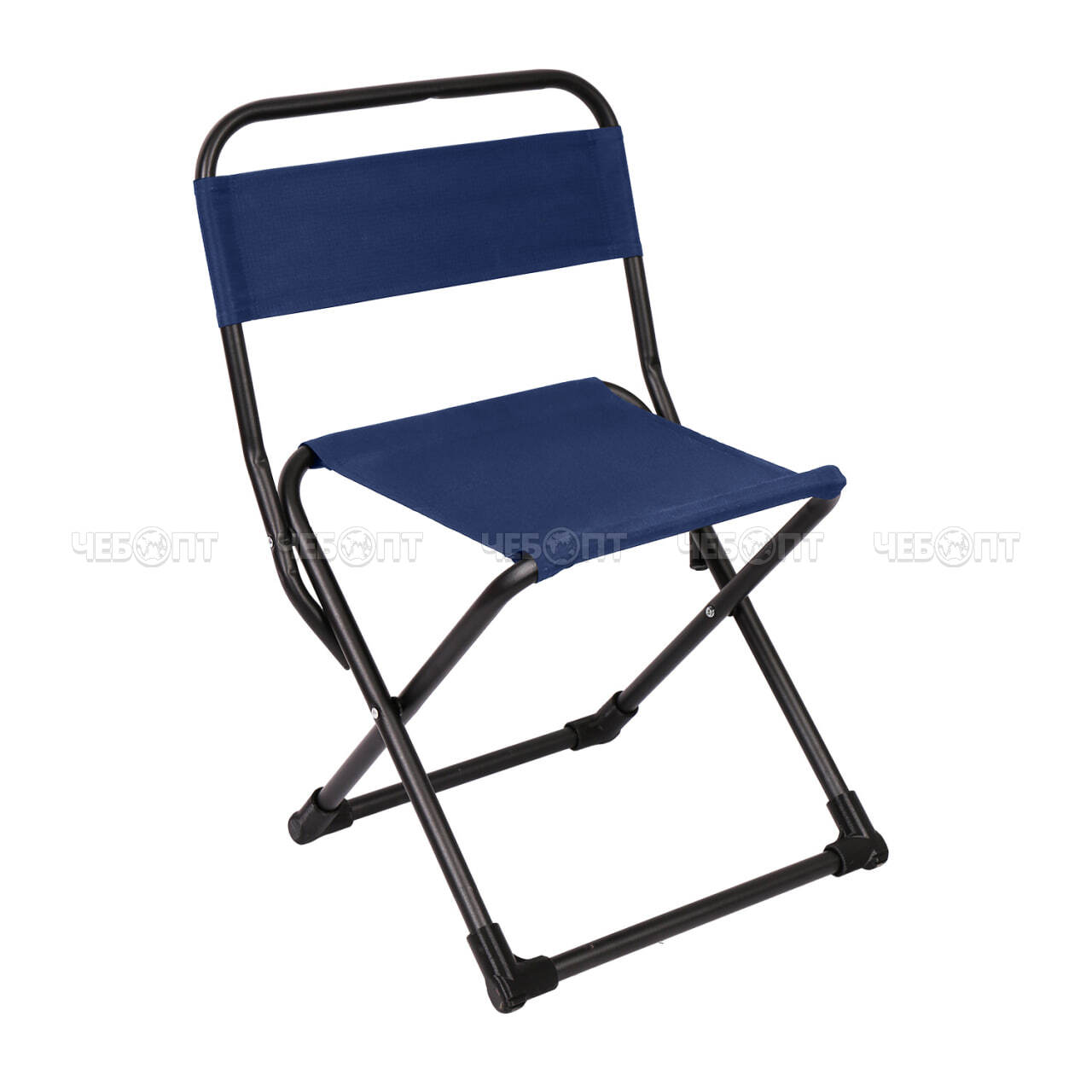 Стул туристический складной (походный) со спинкой 380*350*650 мм, нагрузка 90 кг, ткань-водооттал. пропитка, СИНИЙ арт. ПС3/С NIKA [5]. ЧЕБОПТ.