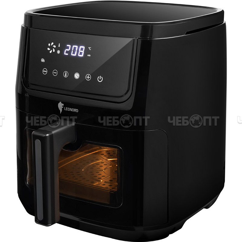 Мультипечь (аэрогриль) LEONORD LE-17708 объем чаш 6,5 л, сенсорное управление, таймер 60 минут, мощность 1600 Вт, арт. 111223 [1] СКРАП. ЧЕБОПТ.