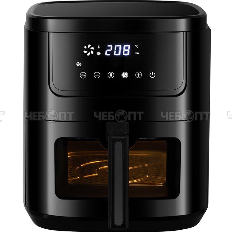 Мультипечь (аэрогриль) LEONORD LE-17708 объем чаш 6,5 л, сенсорное управление, таймер 60 минут, мощность 1600 Вт, арт. 111223 [1] СКРАП. ЧЕБОПТ.