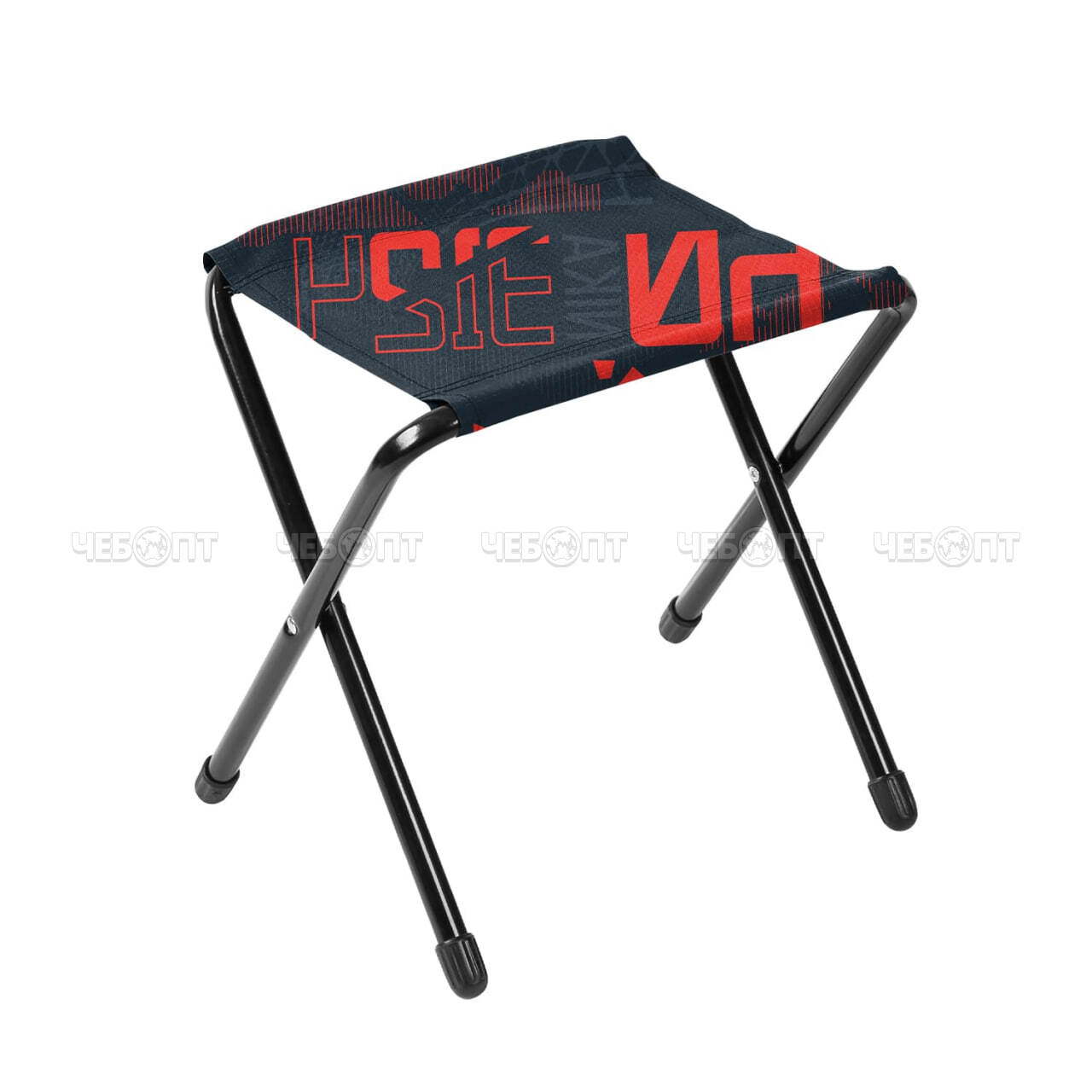 Стул туристический складной (походный) 350*300*360, нагрузка 90 кг, ткань- водоотталкивающая пропитка, КОЛЛАЖ КРАСНЫЙ арт. ДС/КК NIKA [5]. ЧЕБОПТ.