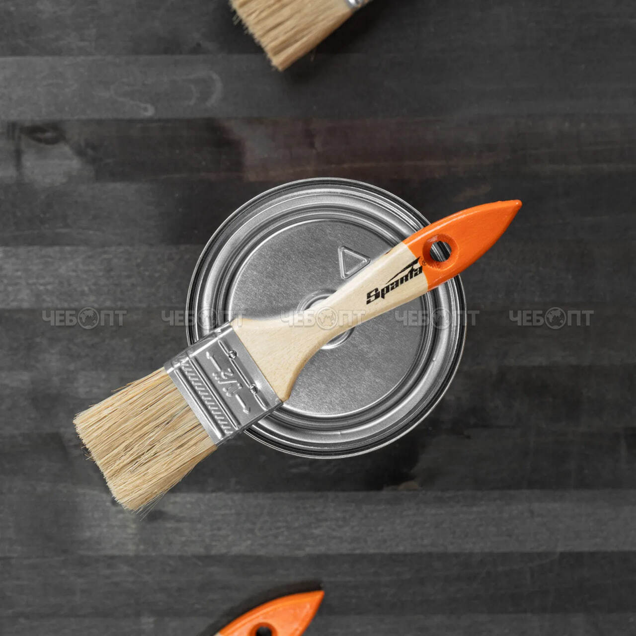 Кисть малярная плоская 1,5" (38 мм), деревянная ручка и натуральный ворс SLIMLINE арт. 824255 [12/600]. ЧЕБОПТ.