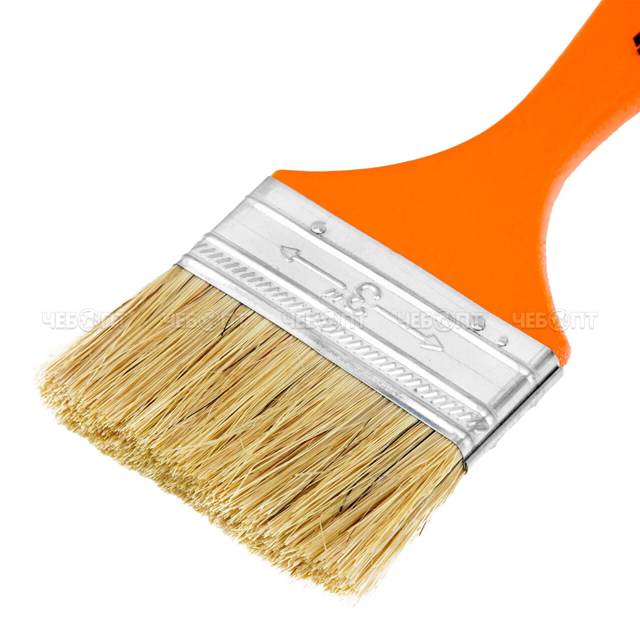 Кисть малярная плоская 3" (75 мм), деревянная ручка и натуральный ворс SLIMLINE арт. 824405 [12/360]. ЧЕБОПТ.