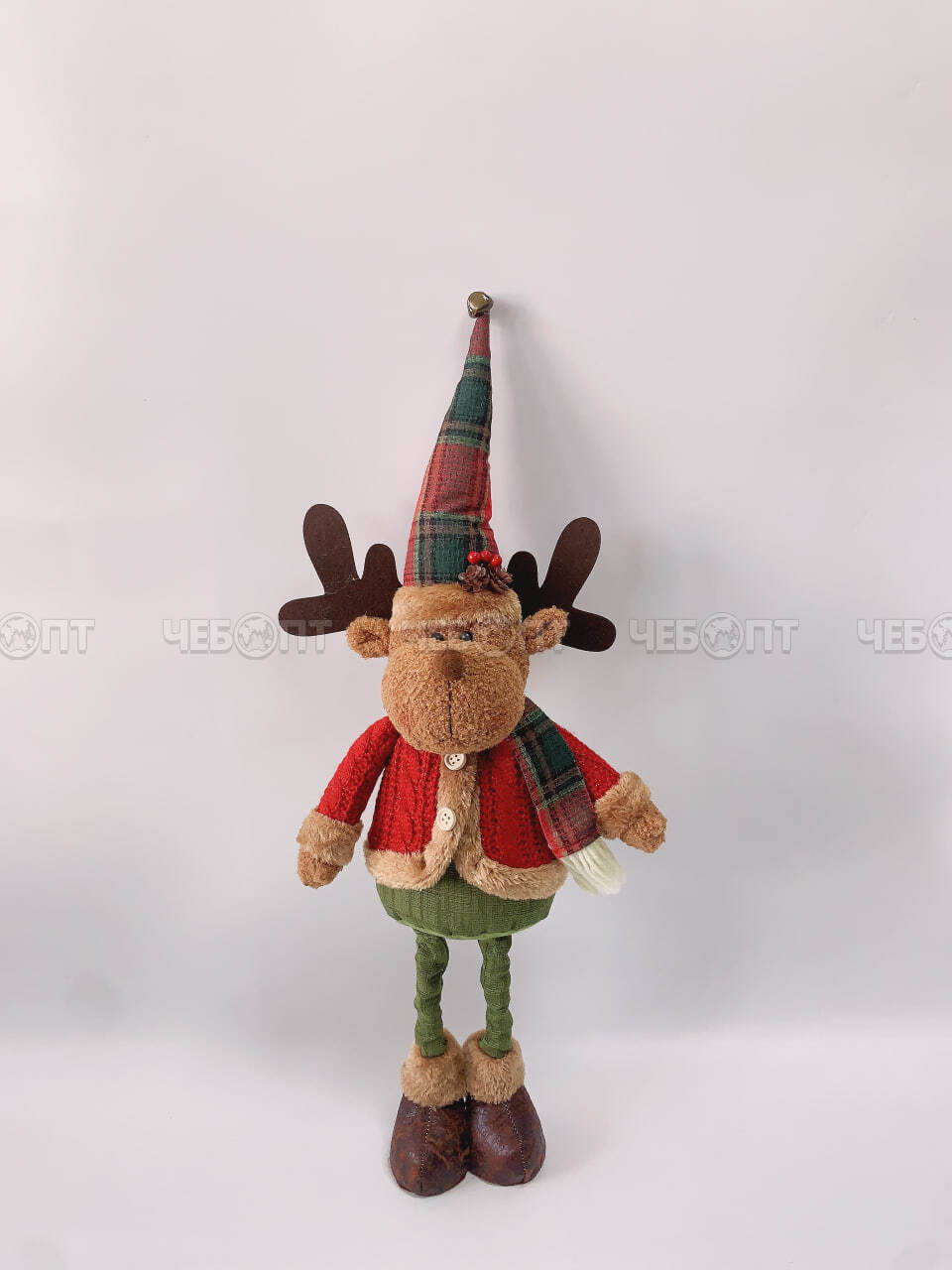 Фигурга новогодняя ОЛЕНЬ на телескопических ножках h - 60 см арт. HYS95854C $ [72] GOODSEE. ЧЕБОПТ.