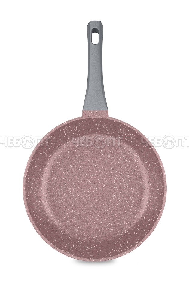 Сковорода алюминиева антипригарная 28 см TESORO FLORENCE INDUCTION TOTAL PINK, без крышкой, высота стенки  71 мм, съем. ручка арт. TF1628tpi [10] НЕВА. ЧЕБОПТ.