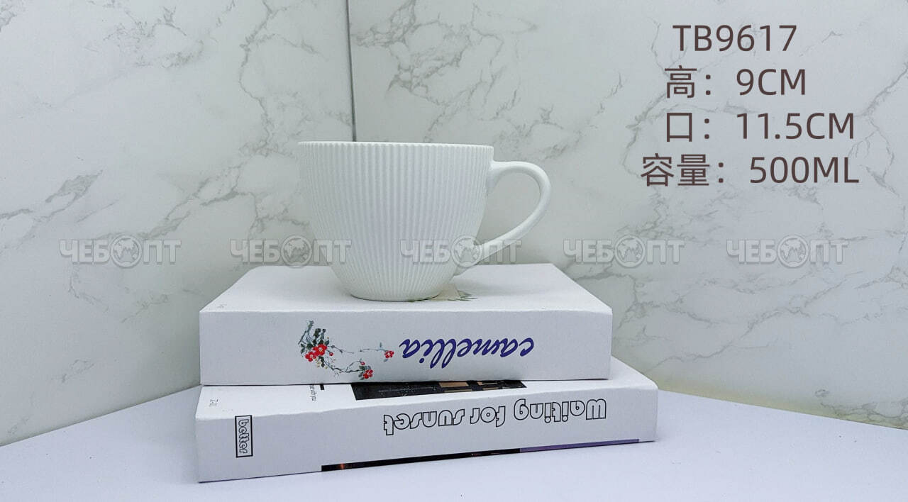 Кружка 500 мл СКАНДИНАВИЯ керамическая, цвет белый арт. 301021/TB9617 $ [48] GOODSEE. ЧЕБОПТ.