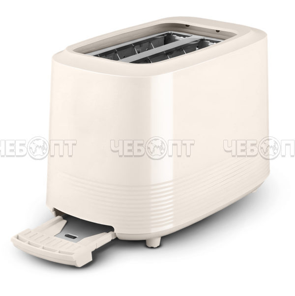 Тостер CENTEK CT-1433 IVORY 6 уровней мощности, поддон для крошек, стоп, регулировка румяности мощность 700 Вт [6]. ЧЕБОПТ.