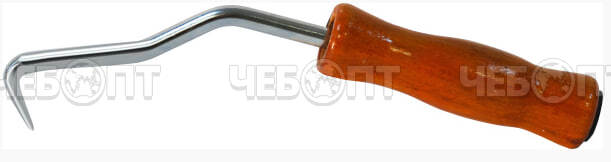 Крюк для вязки арматуры, деревянная рукоятка 0,75 мм*220 мм арт. 2601020 [100] . ЧЕБОПТ.